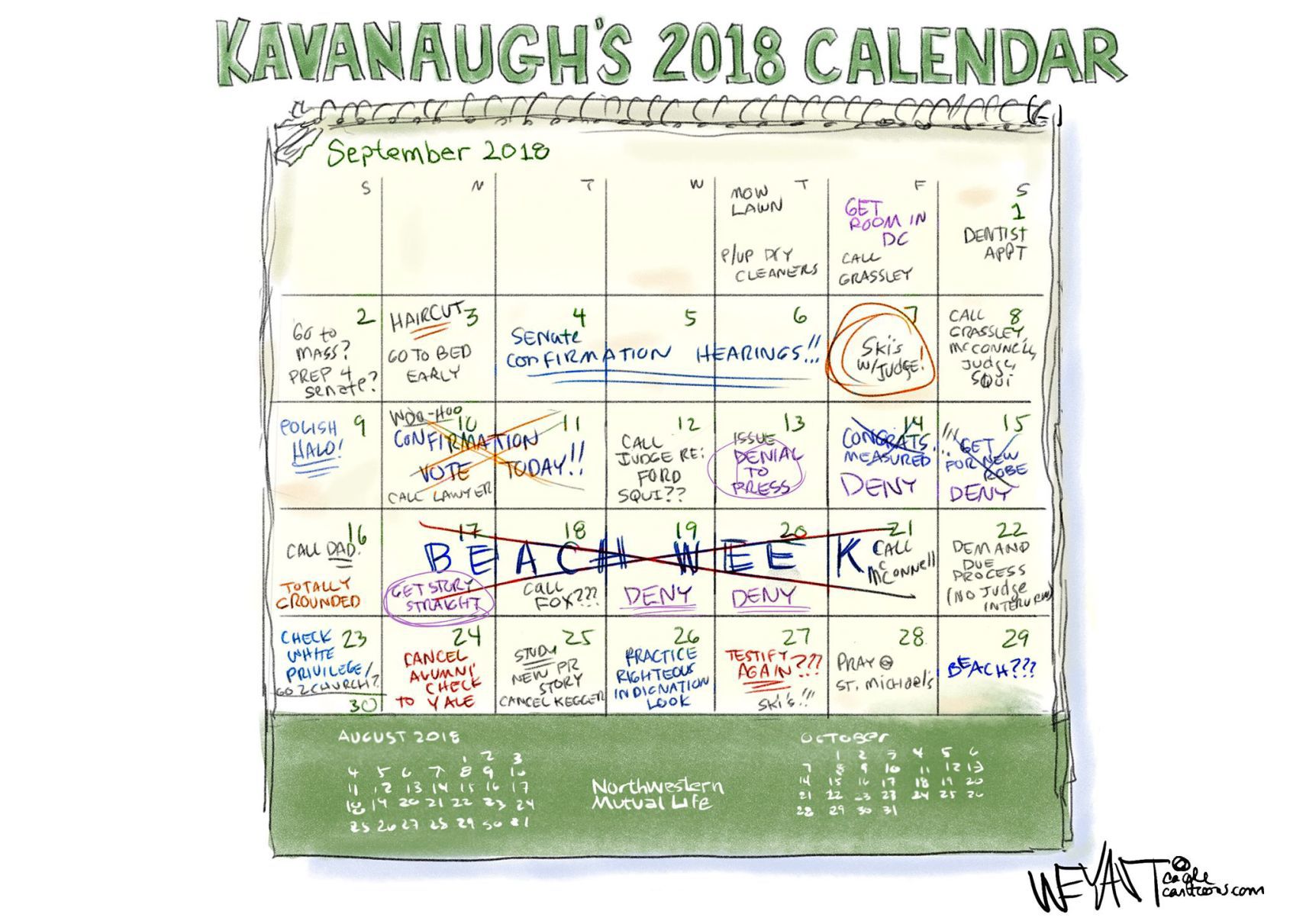 Kavanaugh confirmation cartoon